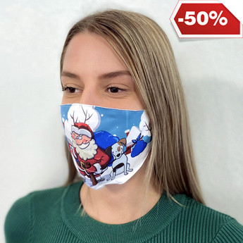 Masque en tissu – Visuel "Père Noël"