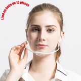 Masque transparent lavable (10 pces)