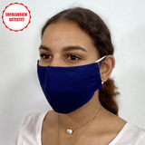 Blaue Stoffmaske - Druck inbegriffen